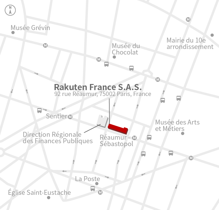 楽天グループ株式会社　Rakuten France S.A.S.アクセスマップ